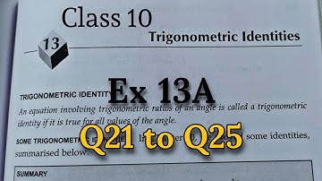 Ex 13A q21 to q25 Class 10 |  Trigonometric Identities | RS Aggarwal | CBSE | Rajmith Study
