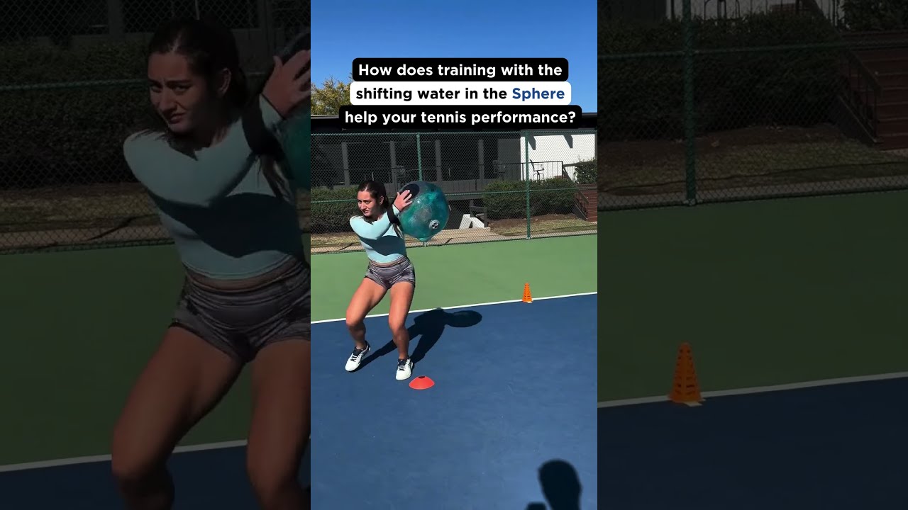 How does training with the shifting water in the Tidal Tank Sphere help your tennis performance? 👇