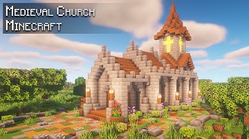 Minecraft: How to build an Aesthetic Medieval Church | Tutorial