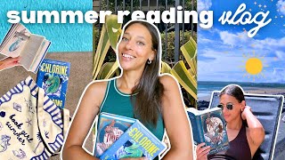 summer reading vlog || mermaid books, library runs, summer travel 🧜‍♀️☀️🌊🐚