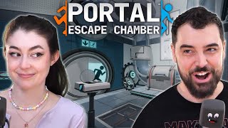 Husband & Wife Try Portal-themed Escape Room