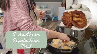 Salmon Patties & a delicious meal from southern Appalachia