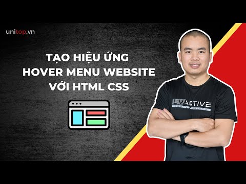 Hiệu ứng hover menu website với html css | Unitop.vn