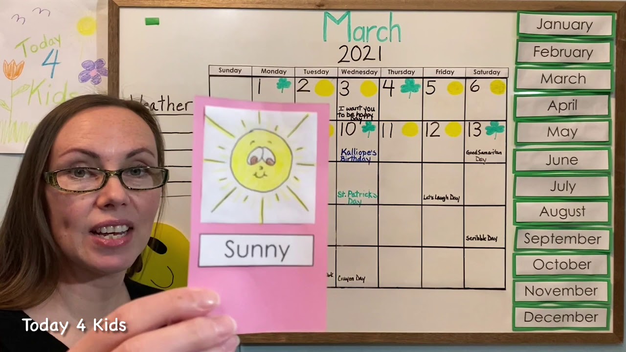 Calendar Time: Today is Monday, March 15, 2021