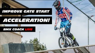 IMPROVE your BMX Gate Start ACCELERATION! BMX Racing Questions Answered by Olympic Coach!