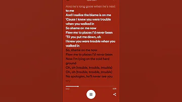 I Knew You Were Trouble - Taylor Swift (Lyrics)