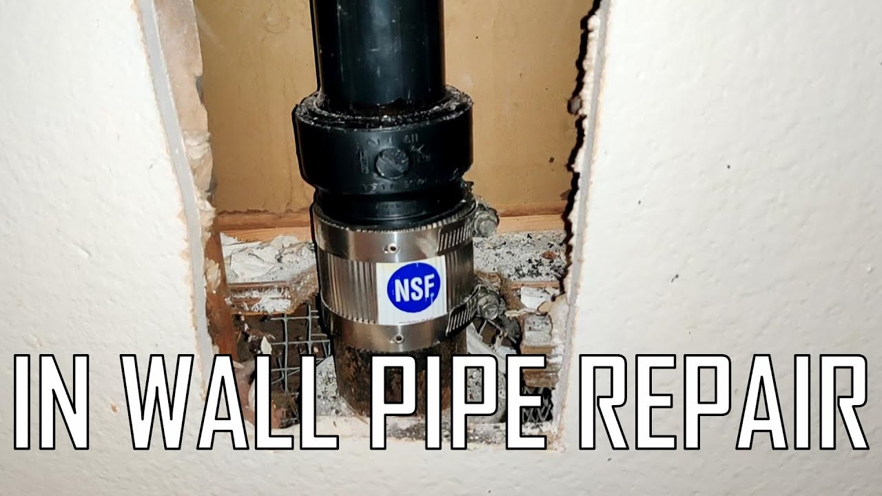 How to Repair Cast Iron Drain Pipe In The Wall - YouTube