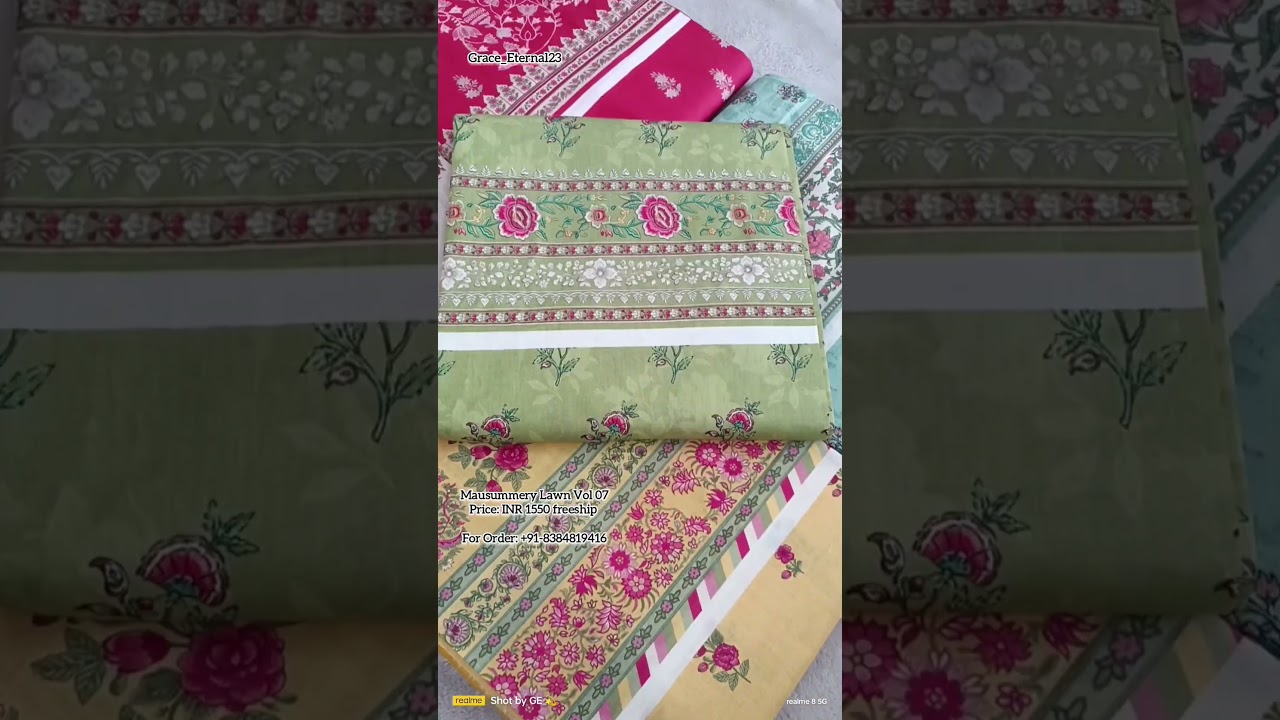 Mausummery Lawn Vol 07! INR 1550 freeship! +91-8384819416 