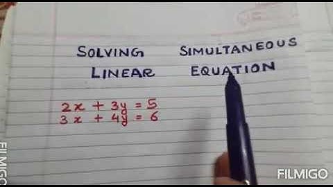 Vedic Maths part 19 (Solving simultaneous linear equations)