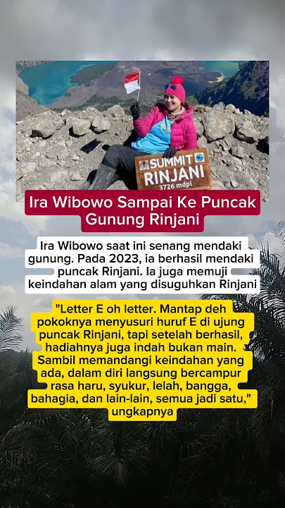 Ira Wibowo Berhasil Ke Puncak Rinjani #gosipartis #viralshort #irawibowo #rinjani #fypシ゚viral