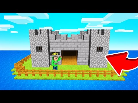 I Built A CASTLE On My SURVIVAL ISLAND! (Minecraft)