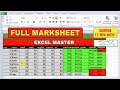 How to Make a Professional Marksheet in Excel | Excel Master Class (Hindi) 🔥