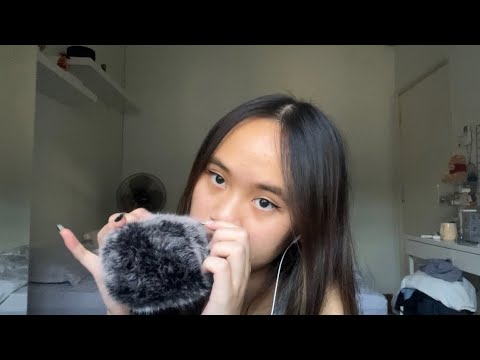 ASMR with no plan ( camera tapping, inaudible whispering, targeted scratching )