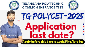 TG POLYCET 2025 Application Dates||Polycet 2025 Application Last Date||Diploma Exam Application Date