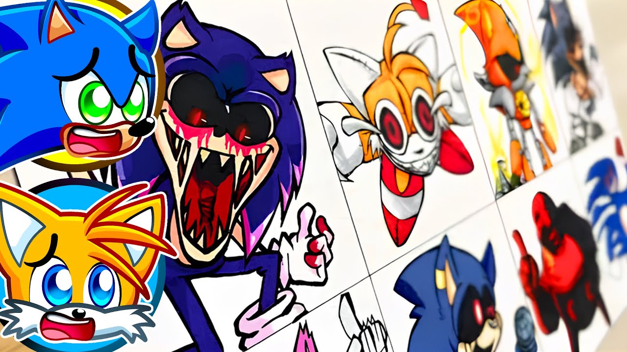 Turma Sonic DESENHA SONIC FASES DE TERROR