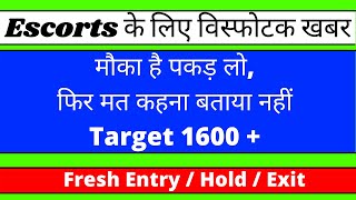Escorts Share Price Target | Escorts Ltd Share Analysis | Share Market News | Q1 Results Update
