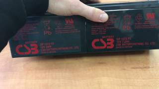 Отличия одинаковых АКБ CSB видео Батарея для ИБП CSB GP1272 F2 12V/28W