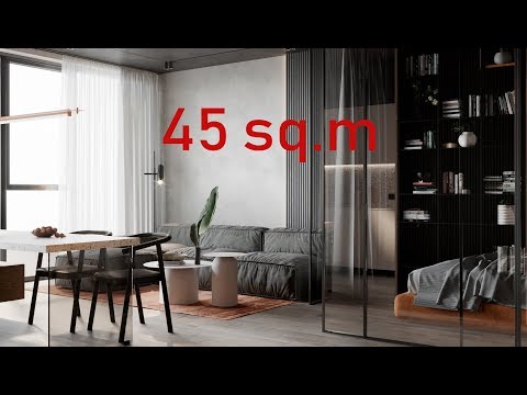 Video: Apartemen Studio Desain 50 Sq. M (46 Foto): Tata Letak Dapur Dan Ruang Tamu Di Apartemen 37, 45-46 Dan 60 Sq. M, Opsi Interior