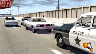 Crazy Police Chases and Crashes BeamNG Drive