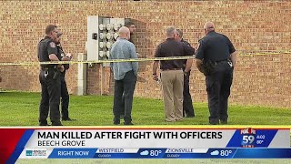 Child visitation dispute leads to Beech Grove police killing a man who cut an officer in the face