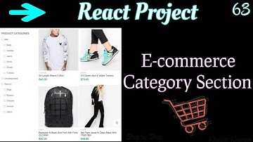 #63. React E-Commerce Category Section || Search products filter by Category..