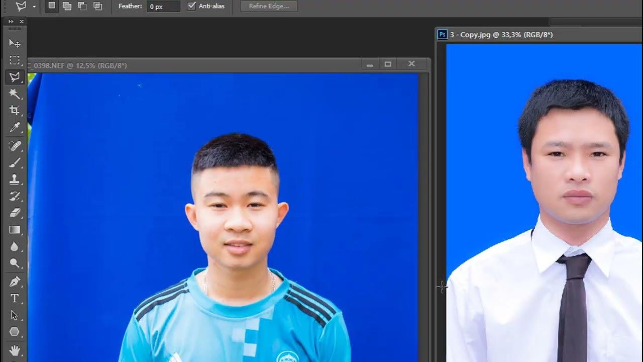 Thay Áo Ảnh Thẻ, Ảnh Hồ Sơ Trong Adobe Photoshop Cc - Youtube