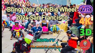 2024 San Francisco “Bring Your Own Big Wheel” Adult Race–Easter Virtual City Trip 4K 3D 360 VR Video