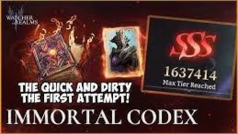 Immortal codex Conqueror Finally SSS run *watcher of realms guide*
