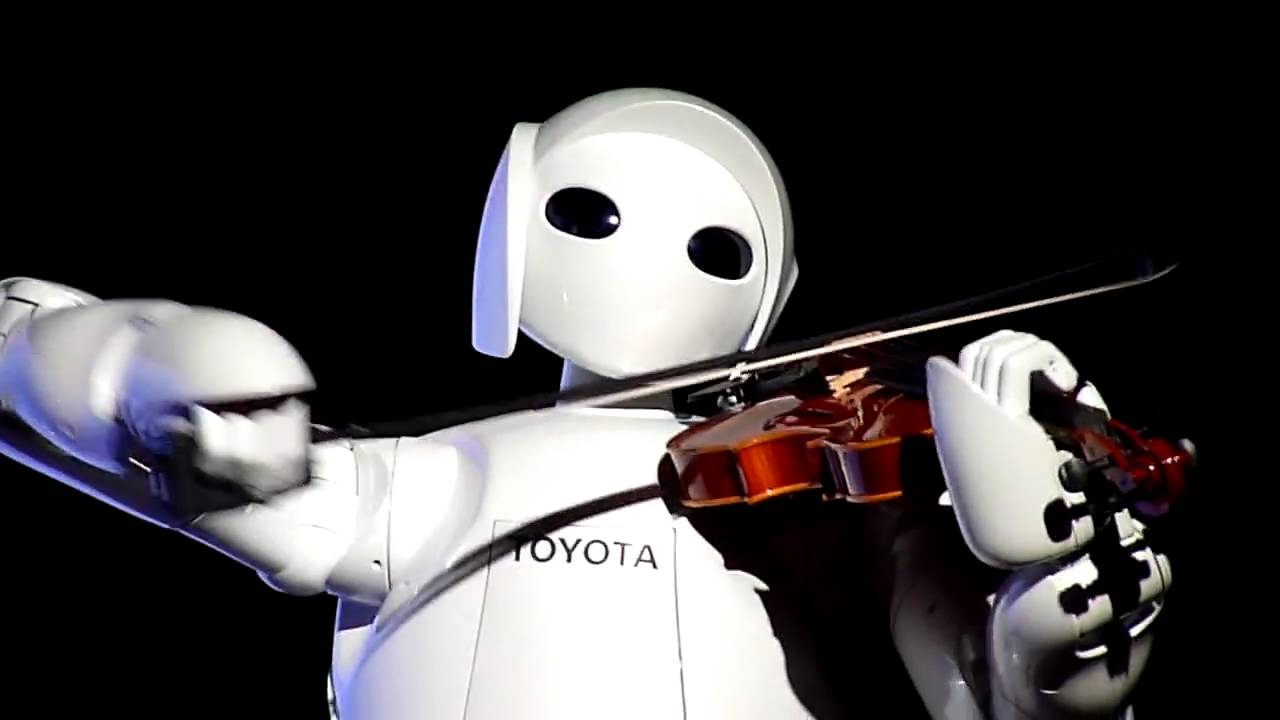 Japanese robot playing the violin YouTube