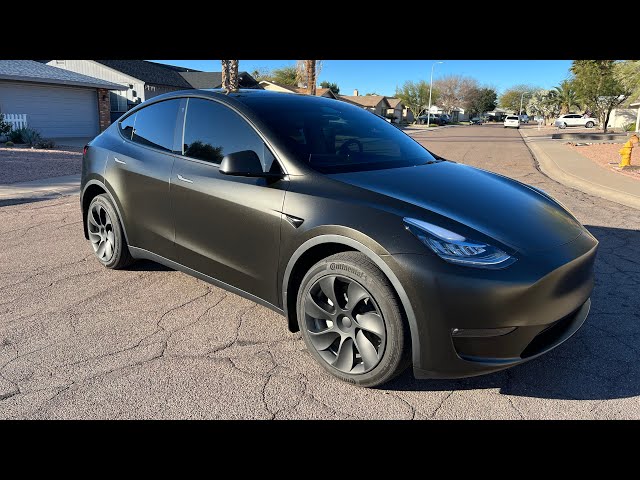 Folierer.net - Tesla Model Y Vollfolierung in Satin Black Gold Dust  #folierernet #folierer_net #folierung #folie #folieren #wrapping #wrapped  #wrappedcars #wrapp #carwrappers #carwrapping #carwrapper #car #tesla # teslamodely