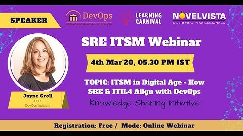 Free Webinar - How SRE & ITIL4 Align with DevOps By NovelVista