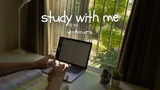 2 hours study with me | 2 x 60 mins pomodoro | relax afternoon study | lo-fi bgm