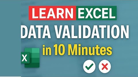 Excel Data Validation Tutorial | Prevent Errors & Control Data Entry