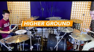 Higher Ground - Dave Weckl - Dual Drum Cover By Joh Kotoda and Cameron Saliba