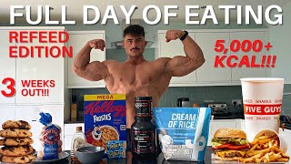 WHAT I EAT ON A REFEED 3 WEEKS OUT! | PURSUING "POTENTIAL" EP.20