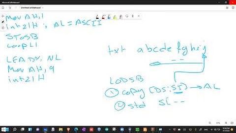Read a string and print it in reverse order using string instructions LODSB & STOSB