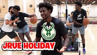 Milwaukee Bucks Jrue Holiday *GOES CRAZY* in NBA 1V1 !!