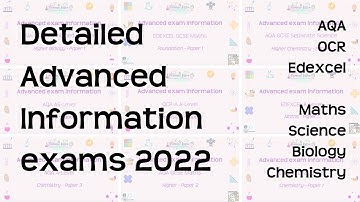 Gedetailleerde geavanceerde informatie voor GCSE- en A-level-examens in 2022 | AQA OCR Edexcel | ...