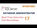 Real time ms sql server dba experienced interview questions and answers interview 17