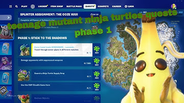 Quests Splinter assignment: the Ooze war ( phase 1: stick to the shadows )