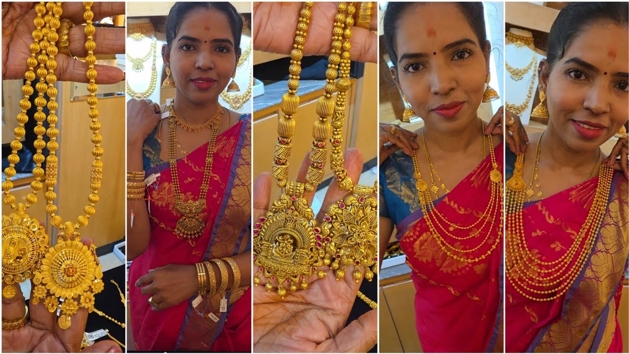 8g Gold Chandra Haram Necklace Step Chains 2026 New Design Kolkata Necklace🪷 Non Idol Dollar Chian 