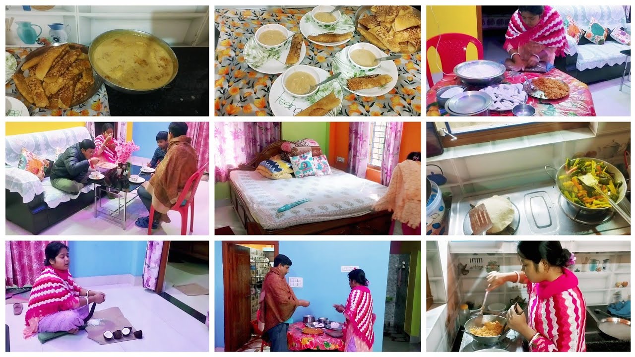 Night routine বিকেল থেকে শুরু হলো পিঠে পুলি বানানোর তোরজোর সাথে সংসারের বাকি কাজকর্ম। 