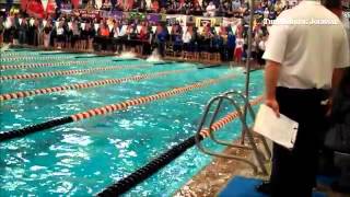 .@huronschools senior Jack Ineson swims the 200 IM at the 2015 D-II State meet on Feb. 27.