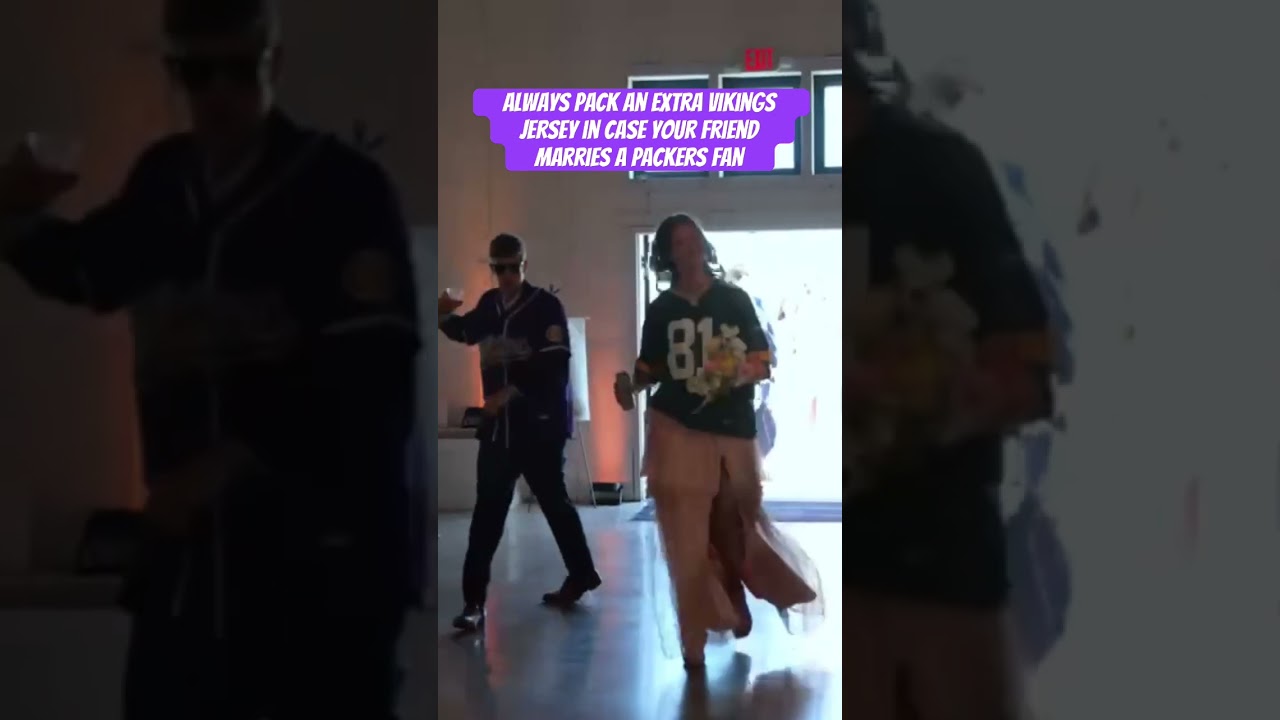 Always come prepared to a Packers wedding