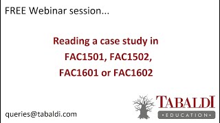 FAC1 Free webinar on how to read a case study