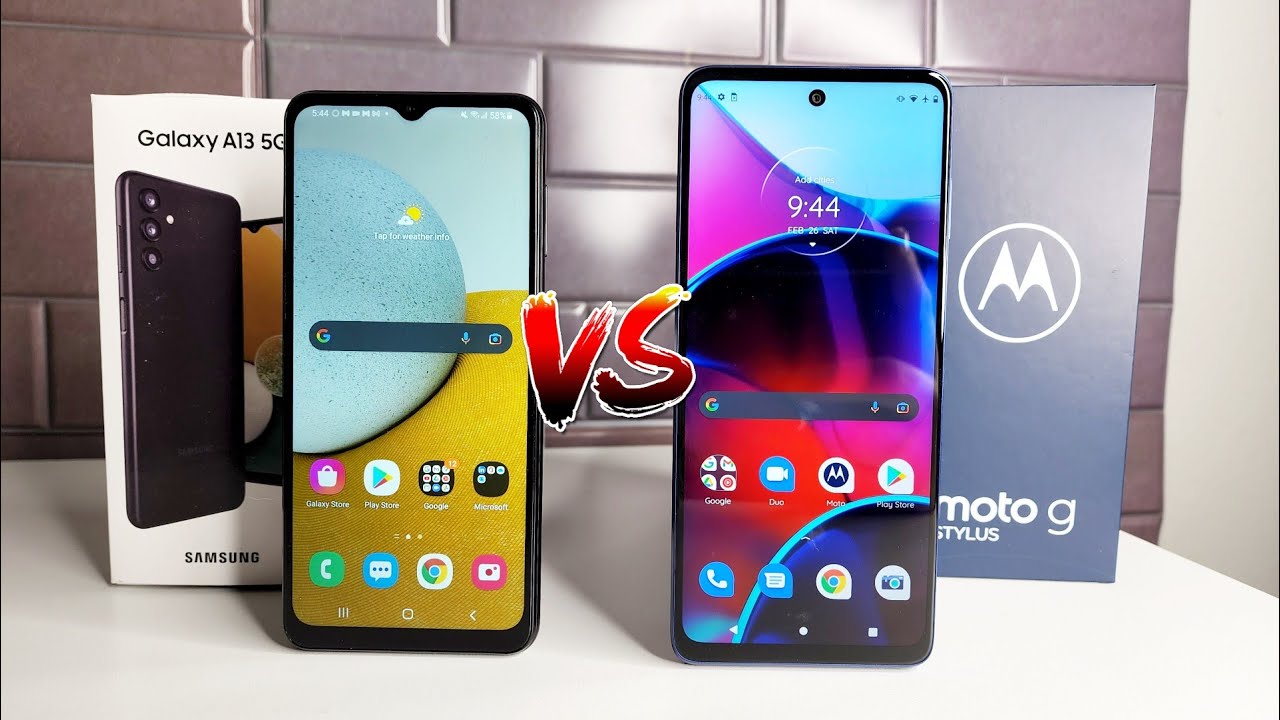 Samsung Galaxy A13 5G vs Motorola Moto G Stylus (2022) YouTube