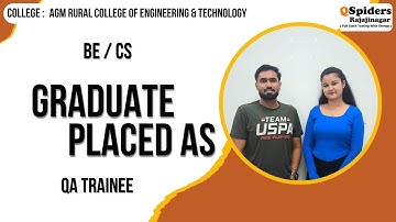 Student Placement Story as Content QA TRAINEE | QSpiders | Rajajinagar