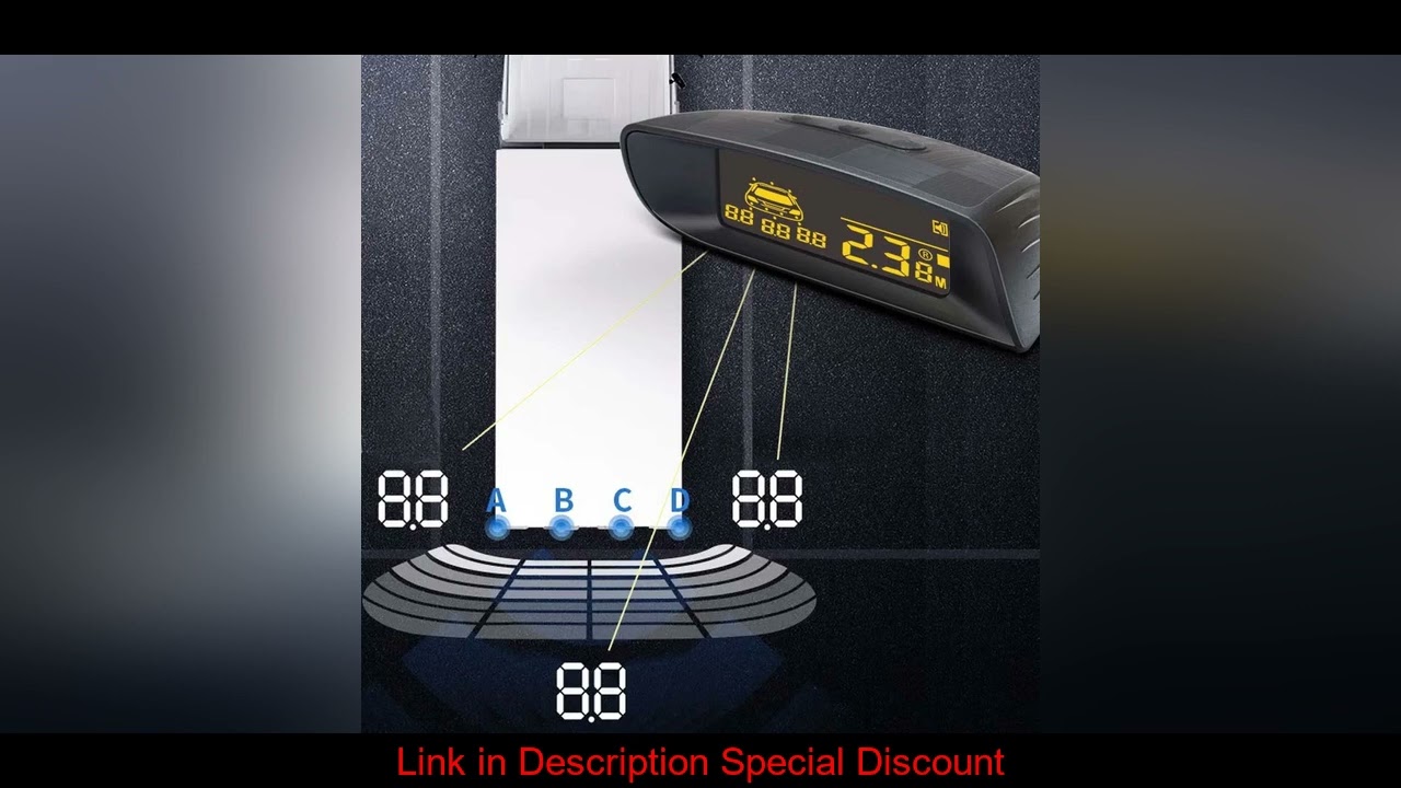 Parktronic 4 Parking Sensor Kit Backup Radar Reversing LCD Display for Truck Van Pickups Campar  Rv