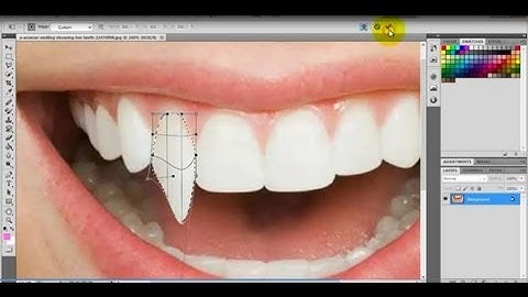 photoshop tutorial : how to transform or create teeth into vampire teeth