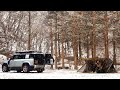 HOT TRUCK + HOT TENT WINTER CAMP WITH LAND ROVER DEFENDER